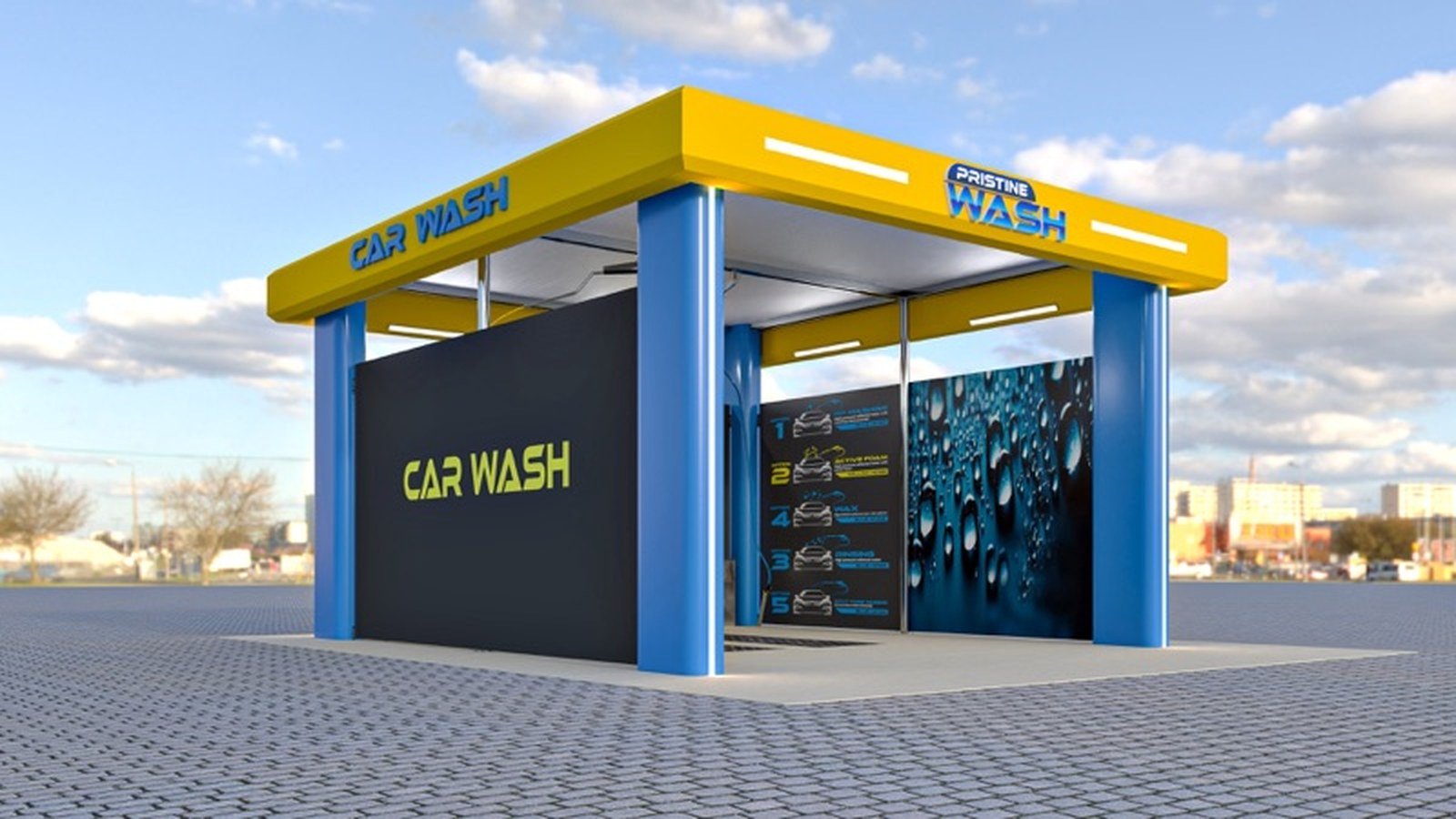 Pristine Wash one-bay compact format